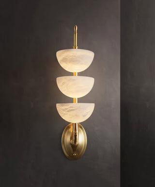 Triple Luxury Alabaster Wall Sconce