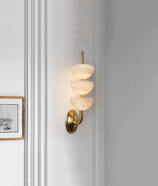 Triple Luxury Alabaster Wall Sconce