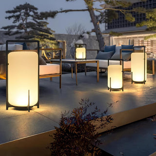 Twilight Lantern Glass Outdoor Table Lamp