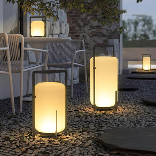 Twilight Lantern Glass Outdoor Table Lamp