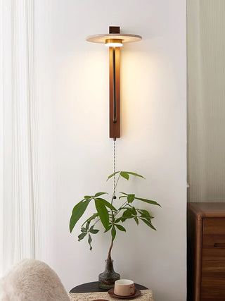Umbrella Aura Arm Travertine Wall Lamp