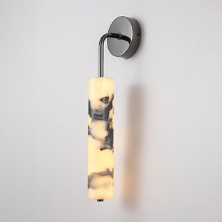 Vertical Marble Cylindrical Wall Light