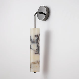 Vertical Marble Cylindrical Wall Light