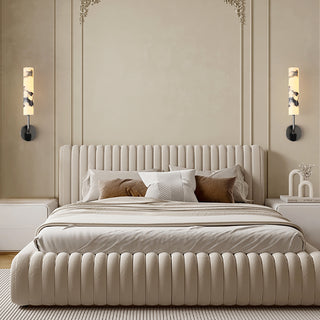 Vertical Marble Cylindrical Wall Light