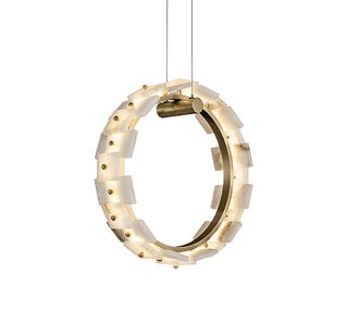 Vertical Ring Alabaster Pendant Lamp