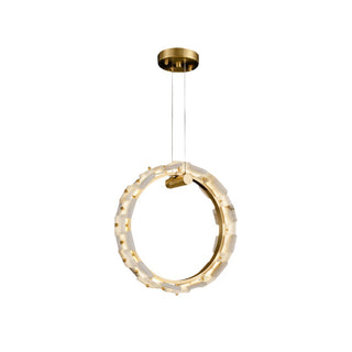 Vertical Ring Alabaster Pendant Lamp