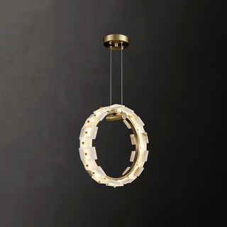 Vertical Ring Alabaster Pendant Lamp