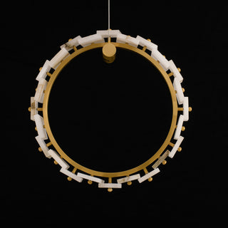 Vertical Ring Alabaster Pendant Lamp