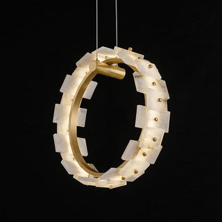 Vertical Ring Alabaster Pendant Lamp