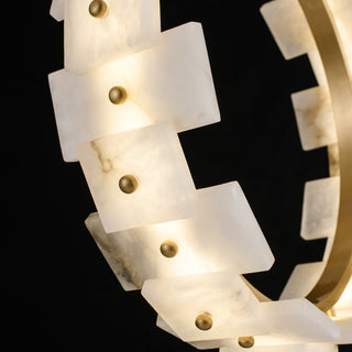 Vertical Ring Alabaster Pendant Lamp