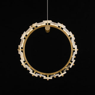 Vertical Ring Alabaster Pendant Lamp