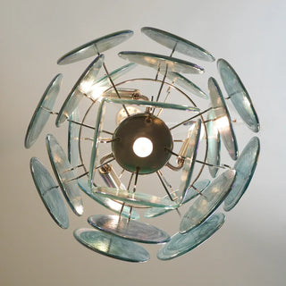 Vintage Murano Blue Glass Chandelier