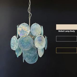 Vintage Murano Blue Glass Chandelier