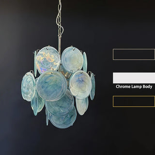 Vintage Murano Blue Glass Chandelier