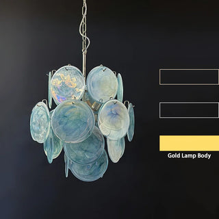 Vintage Murano Blue Glass Chandelier
