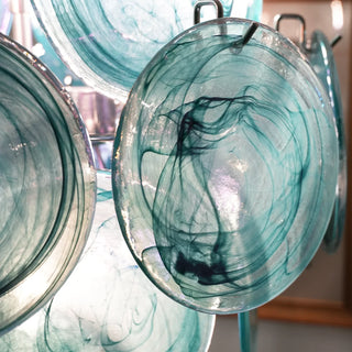 Vintage Murano Blue Glass Chandelier