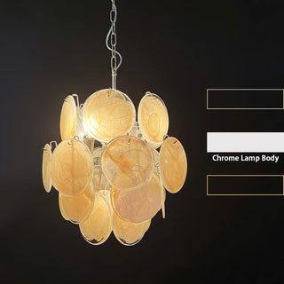 Vintage Murano Gold Glass Chandelier