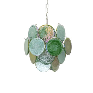 Vintage Murano Green Glass Chandelier