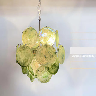 Vintage Murano Green Glass Chandelier