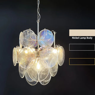 Vintage Murano Iridescent Glass Chandelier
