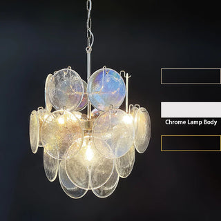 Vintage Murano Iridescent Glass Chandelier