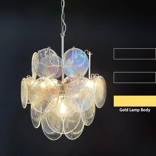 Vintage Murano Iridescent Glass Chandelier