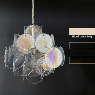 Vintage Murano Iridescent Glass Chandelier