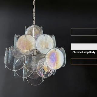 Vintage Murano Iridescent Glass Chandelier
