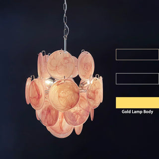 Vintage Murano Pink Glass Chandelier