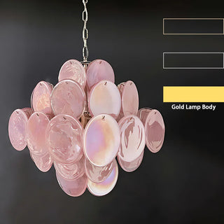 Vintage Murano Disc Glass Chandelier