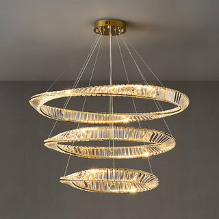 Wave Circle Crystal Chandelier