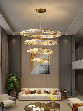 Wave Circle Crystal Chandelier