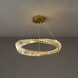 Wave Circle Crystal Chandelier