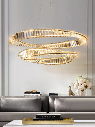 Wave Circle Crystal Chandelier