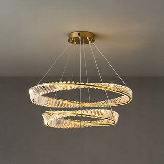 Wave Circle Crystal Chandelier