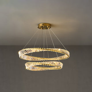 Wave Circle Crystal Chandelier