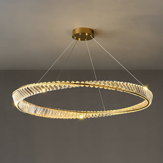 Wave Circle Crystal Chandelier