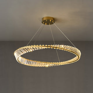 Wave Circle Crystal Chandelier