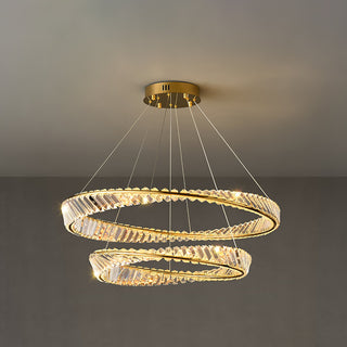 Wave Circle Crystal Chandelier