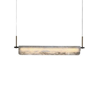 Years Marble Pendant Light. Alabaster Linear Pendant. Alabaster Linear Chandelier 39.4″L. Alabaster Chandelier, Linear Chandelier Over Dining Room. Culoud Alabaster Linear Chandelier.