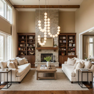 Acrylic Pearl Necklace Chandelier