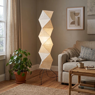 Akari Rhombus Origami UF4-L8 Floor Lamp