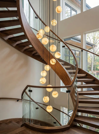 Alabaster Balls Cluster Chandelier