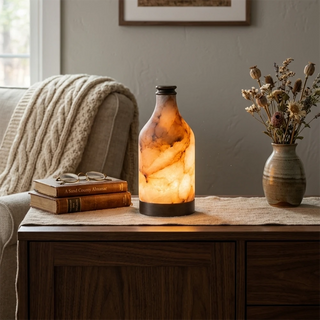 Alabaster Bottle Table Lamp