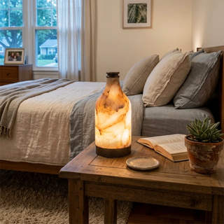 Alabaster Bottle Table Lamp