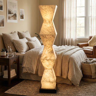 Alabaster Cairn Geometric Floor Lamp