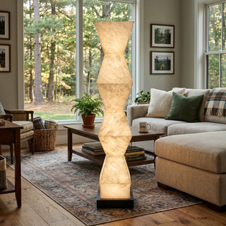 Alabaster Cairn Geometric Floor Lamp