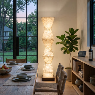 Alabaster Cairn Geometric Floor Lamp