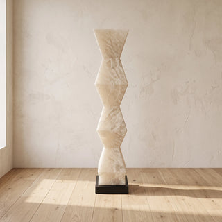 Alabaster Cairn Geometric Floor Lamp