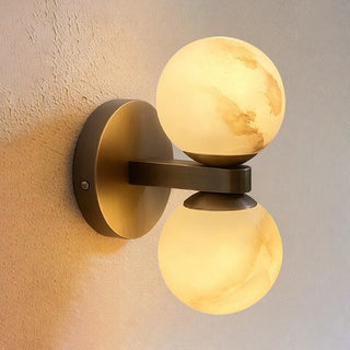 Alabaster Celestia Dual Orb Wall Light